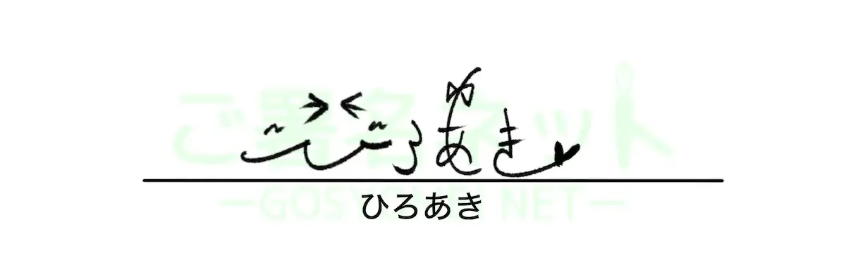 ひらがなサインの作り方