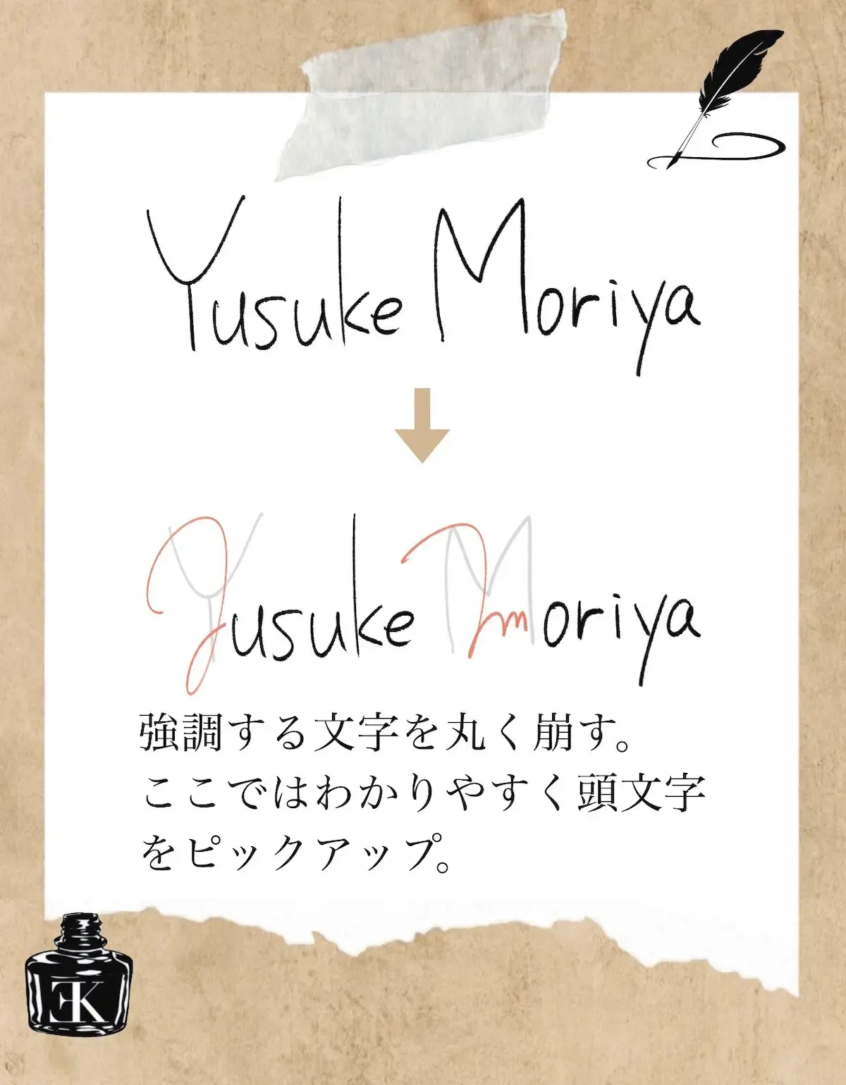 かわいいサインの書き方、作り方